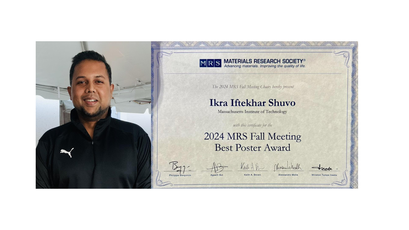 Ikra Iftekhar Shuvo wins Best Poster at MRS 2024 — MIT Media Lab