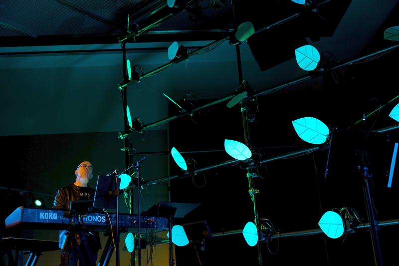 GRAMMY-winning keyboardist and technologist Jordan Rudess interacting with the jam_bot on stage